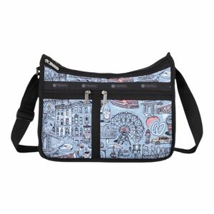 LeSportsac Deluxe Everyday NYC Boroughs Staten Island Queens Brooklyn Blue Bag